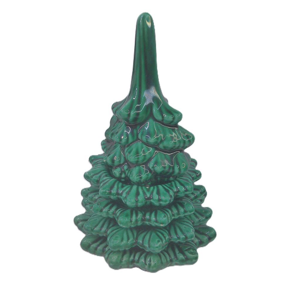 Vintage Ceramic Christmas Tree Ashtray Stacking Set Mid Century Modern READ - Picture 5 of 6